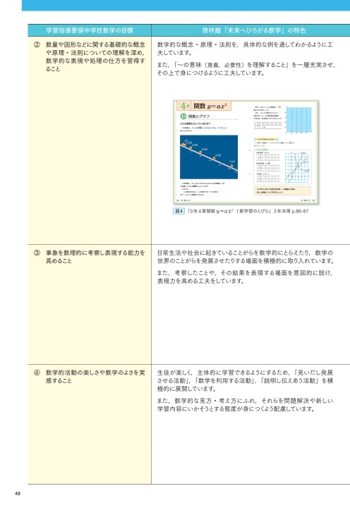 年度用 中学校数学教科書内容解説資料 未来へひろがる数学