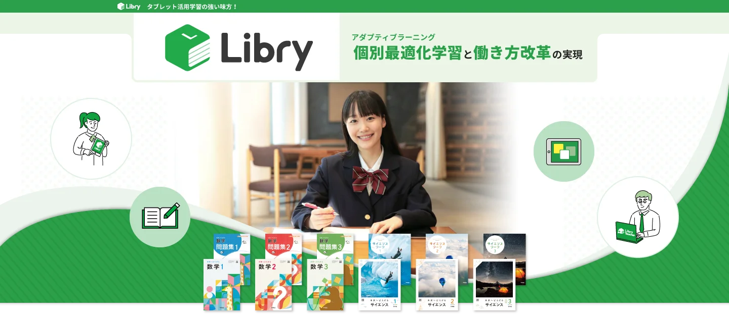 Libry 個別最適化（アダプティブラーニング）&先生の働き方改革を実現するアプリ 1人1台時代の決定版！