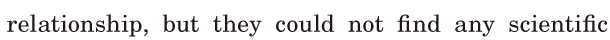 relationship, / but they could not find / any <span class='nw'>scientific</span>  