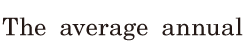 The <span class='nw'>average</span>  <span class='nw'>annual</span>  