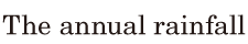 The annual <span class='nw'>rainfall</span>  