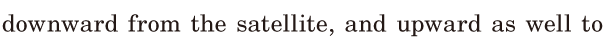 <span class='nw'>downward</span> / from the satellite, / and <span class='nw'>upward</span> as well / to 