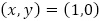 (x,y)=(1,0)