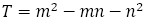 T=m^2-mn-n^2