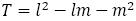 T=l^2-lm-m^2