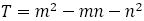 T=m^2-mn-n^2