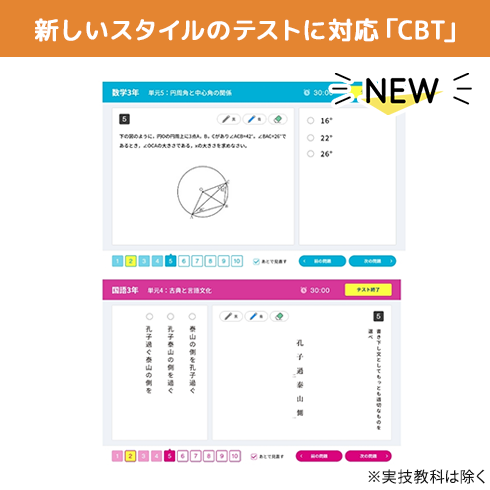 新しいスタイルのテストに対応『CBT』